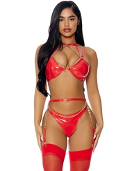 Additional  view of product LINK TO ME LINGERIE SET with color code RD