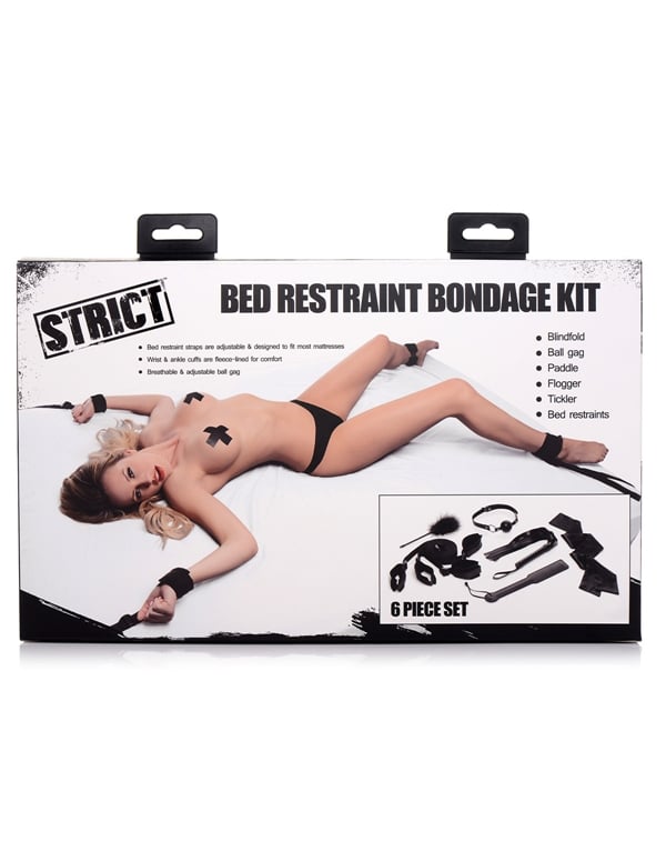 Strict Bed Restraint Bondage Kit ALT1 view Color: BK
