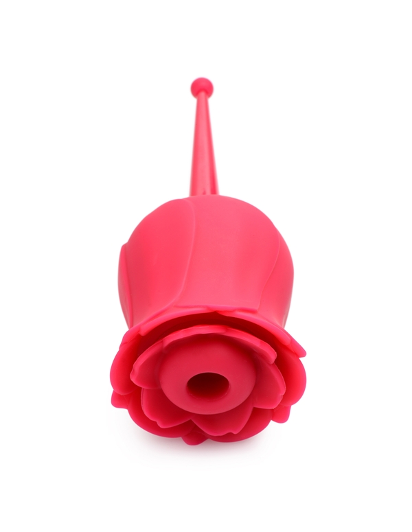 The Rose Buzz 7X Silicone Clit Stimulator And Vibrator ALT2 view Color: RD