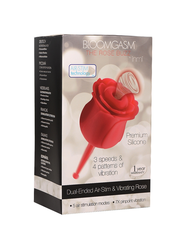 The Rose Buzz 7X Silicone Clit Stimulator And Vibrator ALT7 view Color: RD