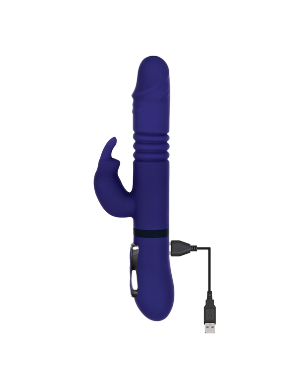 GENDER X ALL IN ONE THRUSTING RABBIT VIBRATOR ALT5 view Color: PR