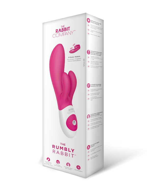 The Rumbly Rabbit Vibrator ALT4 view Color: HP