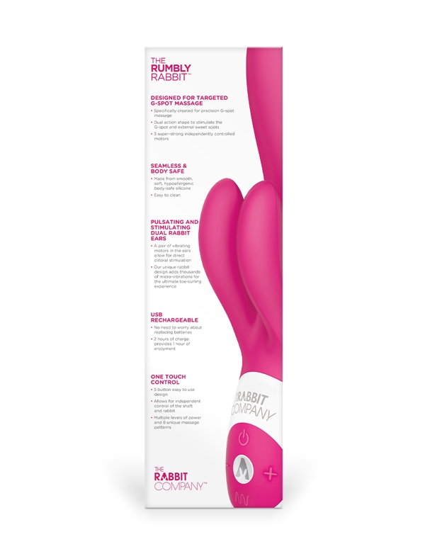 The Rumbly Rabbit Vibrator ALT5 view Color: HP