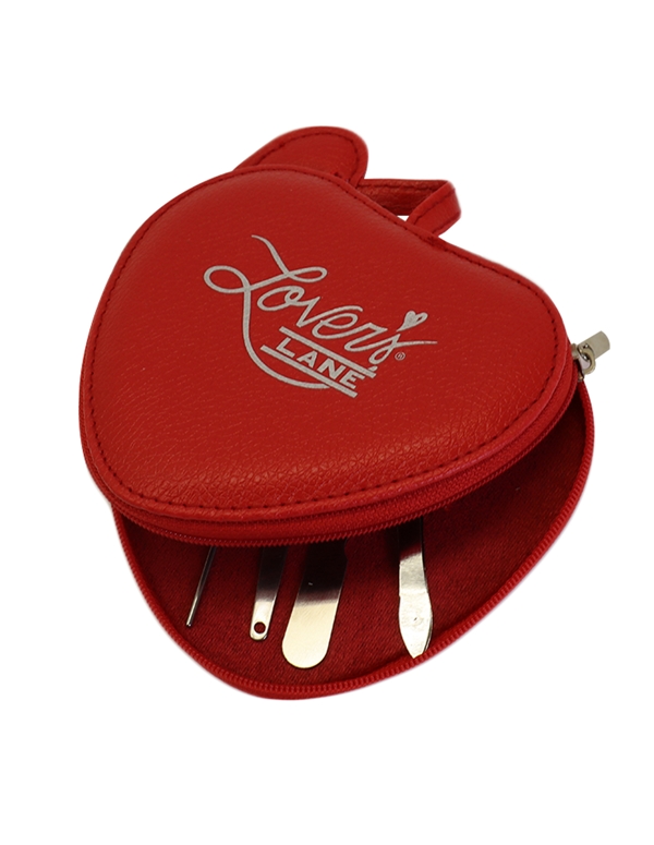 Red Heart Manicure Set ALT view Color: RD