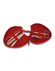 Alternate back view of RED HEART MANICURE SET