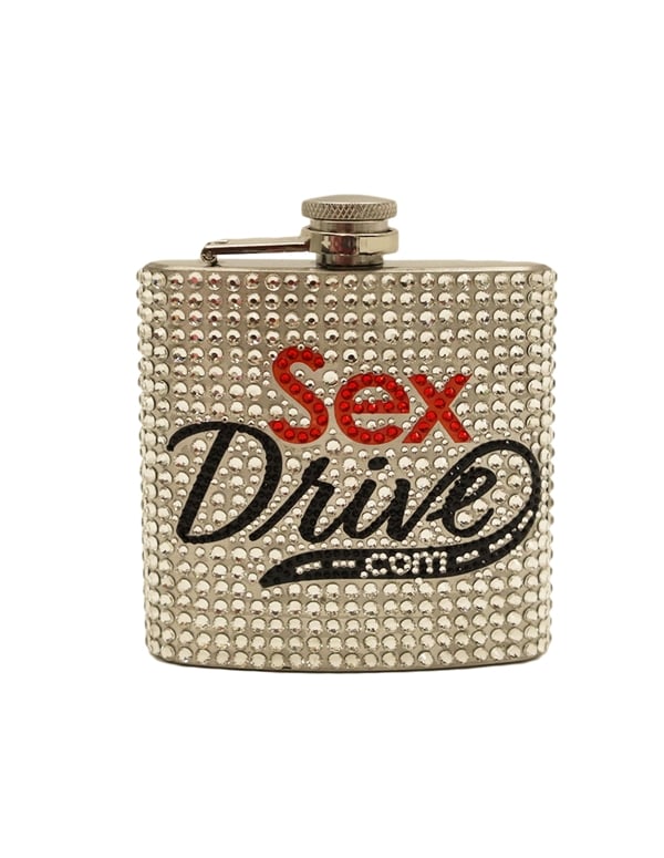 Sex Drive Flask With Glass Stone default view Color: NC
