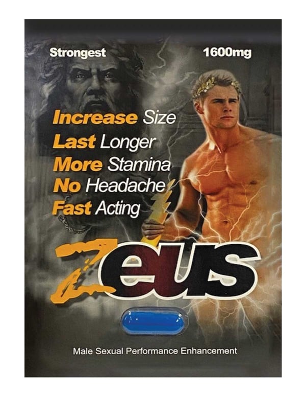 Zeus Male Supplement 1 Pill Pack default view Color: NC