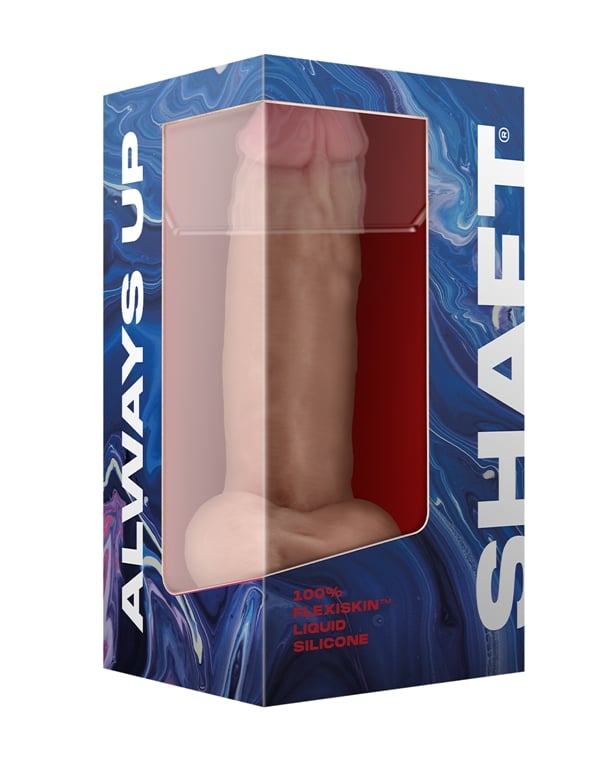 Shaft Model C 9.5 Inch Liquid Silicone Dong With Balls ALT2 view Color: VA