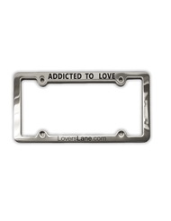 Alternate front view of LICENSE PLATE COVER - ADDICTED TO LOVE