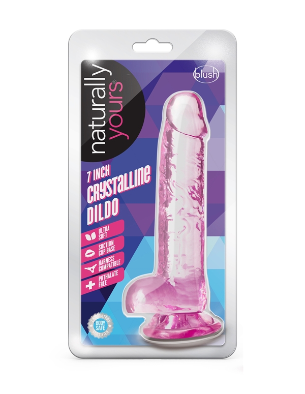 Naturally Yours 7In Crystalline Dildo ALT5 view Color: RS