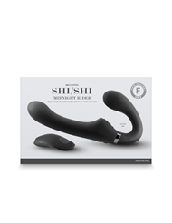 Alternate back view of SHI SHI MIDNIGHT RIDER RECHARGEABLE STRAPLESS STRAP-ON W/ REMOTE