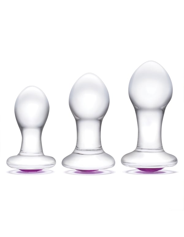 Glas 3Pc Bling Bling Glass Anal Training Kit default view Color: CL