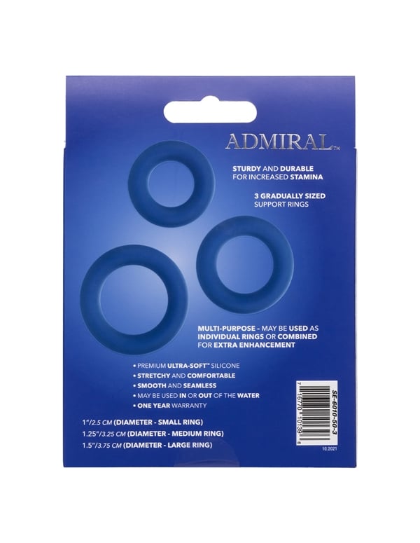 Admiral Universal Cock Ring Set ALT10 view Color: BL