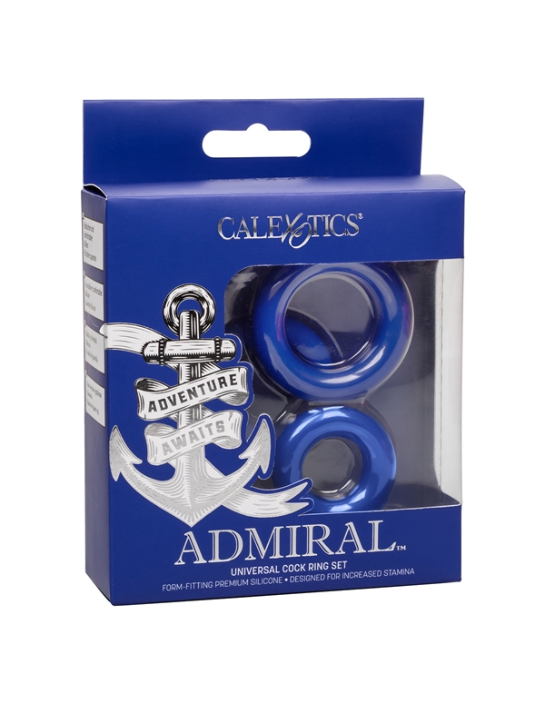 Admiral Universal Cock Ring Set ALT9 view Color: BL