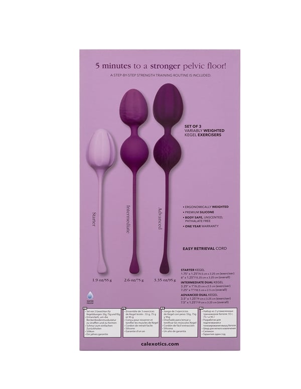 Kegel Training 3Pc Set ALT9 view Color: PR