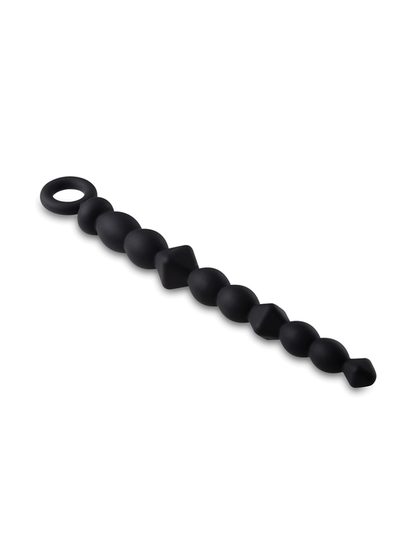 ANAL ADVENTURES PLATINUM SILICONE BEGINNER ANAL BEADS ALT view Color: BK