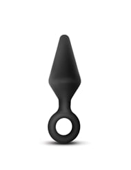 Front view of ANAL ADVENTURES PLATINUM SILICONE LOOP PLUG LARGE