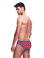 Alternate back view of ENVY RAINBOW HEARTS BRIEF