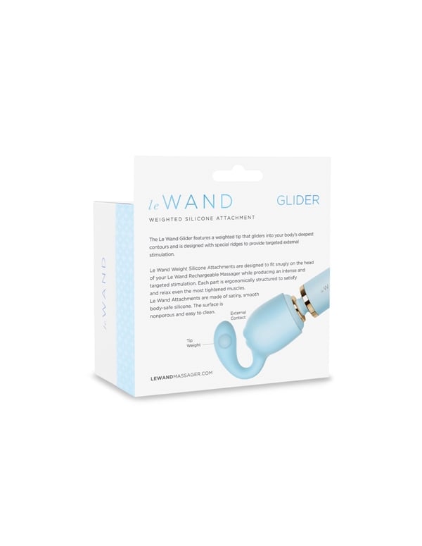 Le Wand Glider Weighted Silicone Wand Attachment ALT4 view Color: BL