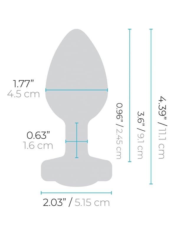 B-Vibe Vibrating Jewel Plug L/Xl ALT view Color: NV