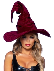 Additional  view of product VELVET RUCHED WITCH HAT with color code BRG