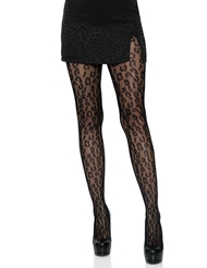 Front view of LEOPARD NET TIGHTS