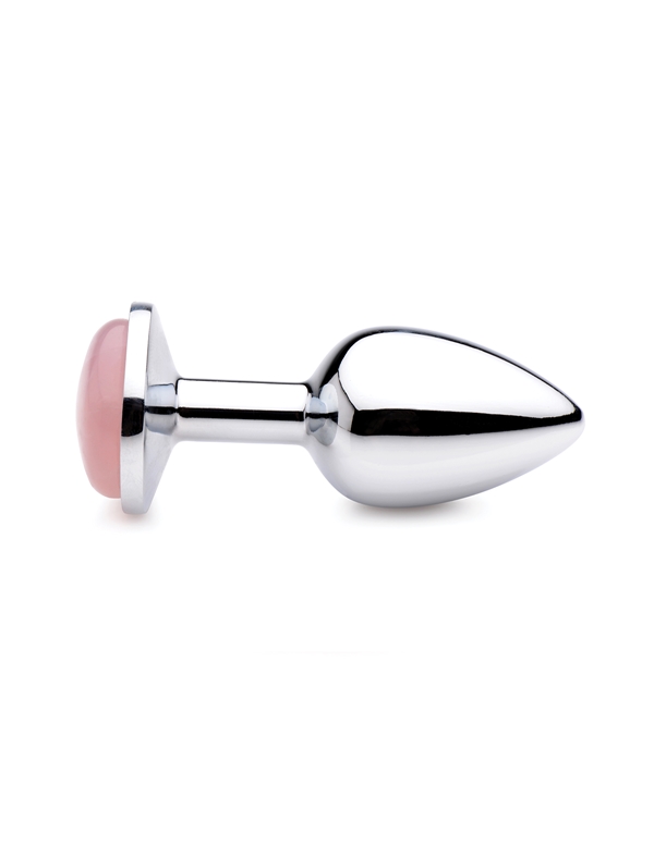 BOOTY SPARKS GEMSTONES ROSE QUARTZ ANAL PLUG - AG734-SMALL-03151
