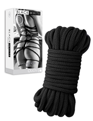 Front view of BLACK & WHITE JAPANESE ROPE - 10 METERS