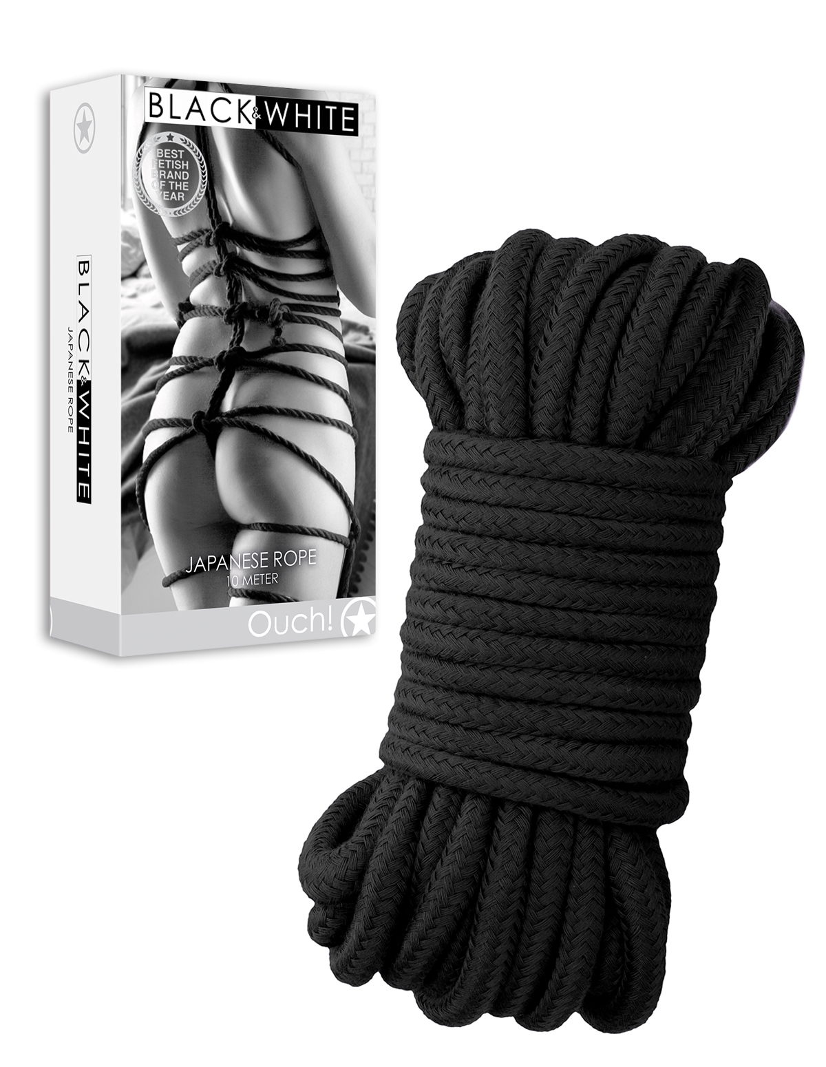 alternate image for Black & White Japanese Rope - 10 Meters