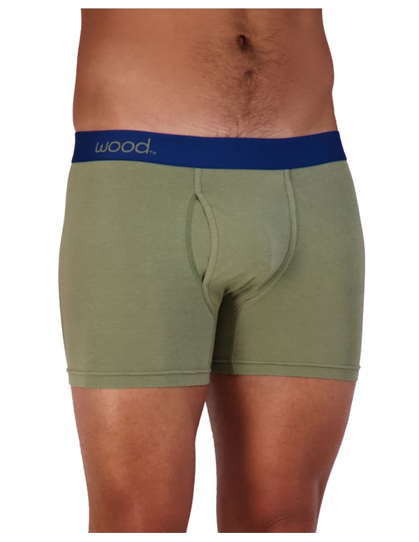 Wood Boxer Brief W/ Fly - Olive default view Color: OL