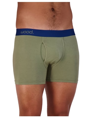 WOOD BOXER BRIEF W/ FLY - OLIVE - 4501T-OLIVE-04217