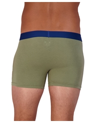 Alternate back view of WOOD BOXER BRIEF W/ FLY - OLIVE