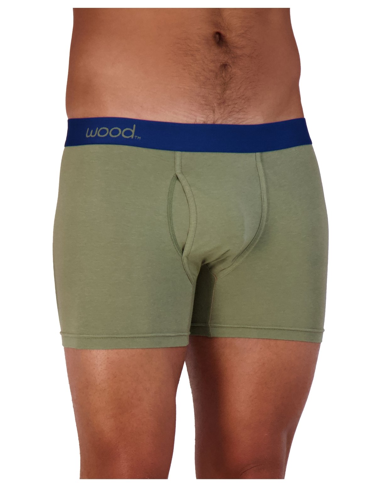 alternate image for Wood Boxer Brief W/ Fly - Olive