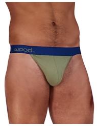 Additional  view of product WOOD THONG - OLIVE with color code OL