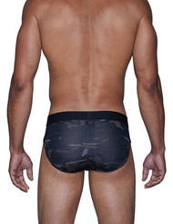 Alternate back view of WOOD HIP BRIEF - FOREST CAMO