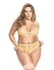 Additional YELLOW view of product DREAMSCAPE BRA AND GARTER PANTY SET with color code YW