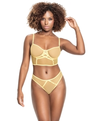 Front view of DREAMSCAPE LONGLINE BRA TOP AND PANTY SET