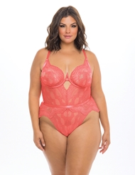 Front view of AURA LACE TEDDY