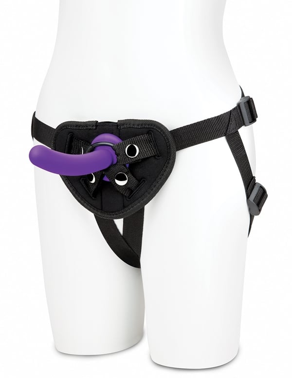 Lux Fetish Strap On Harness And 5 Inch Dildo Set ALT6 view Color: NC