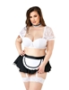 Additional BLACK/WHITE view of product BE MY GUEST 4PC MAID SET with color code BW