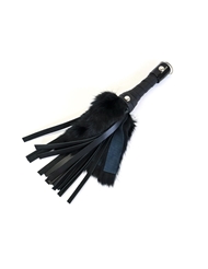 Additional  view of product 12 RABBIT FUR AND LEATHER FLOGGER with color code BK