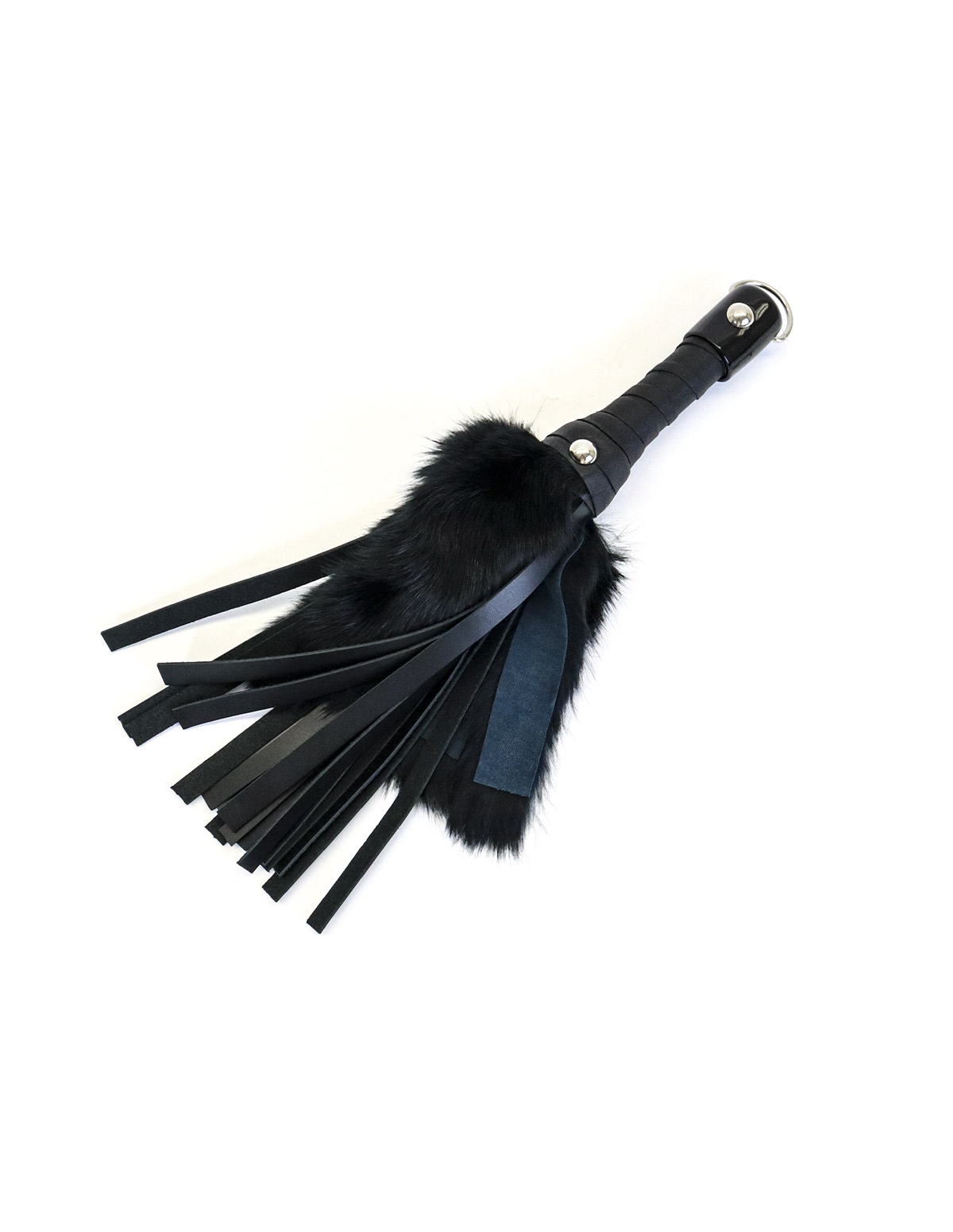 alternate image for 12 Rabbit Fur And Leather Flogger