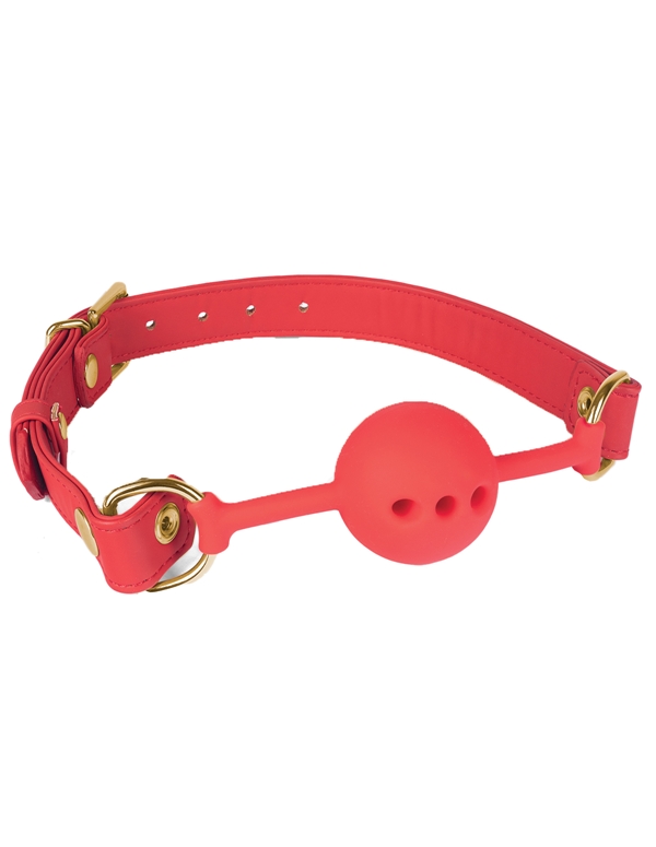 Vegan Silicone Ball Gag default view Color: RD