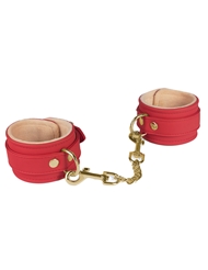Alternate front view of VEGAN ANKLE RESTRAINTS WITH PLUSH LINING