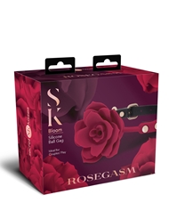 Alternate front view of SECRET KISSES ROSEGASM BLOOM SILICONE GAG