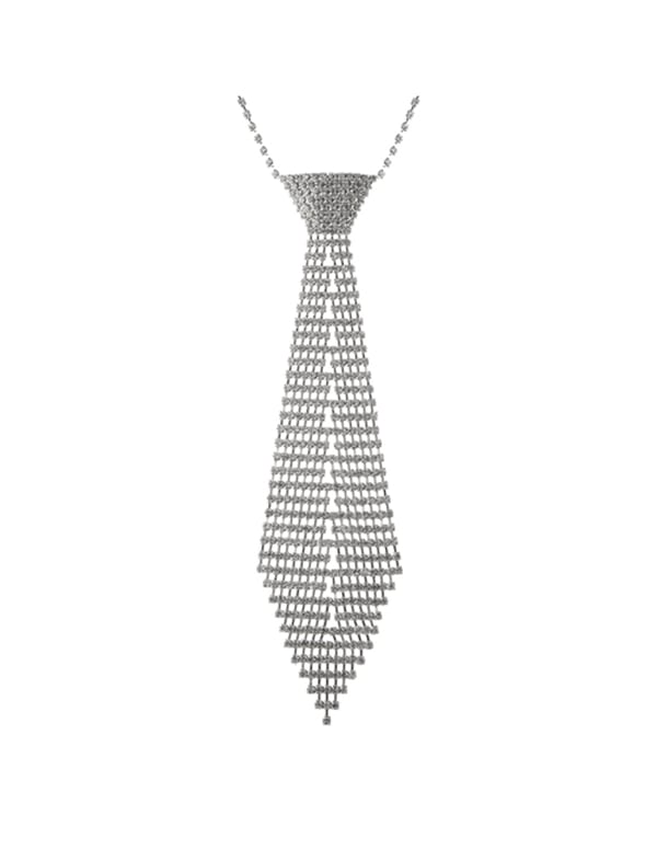 Rhinestone Neck Tie ALT1 view Color: SL