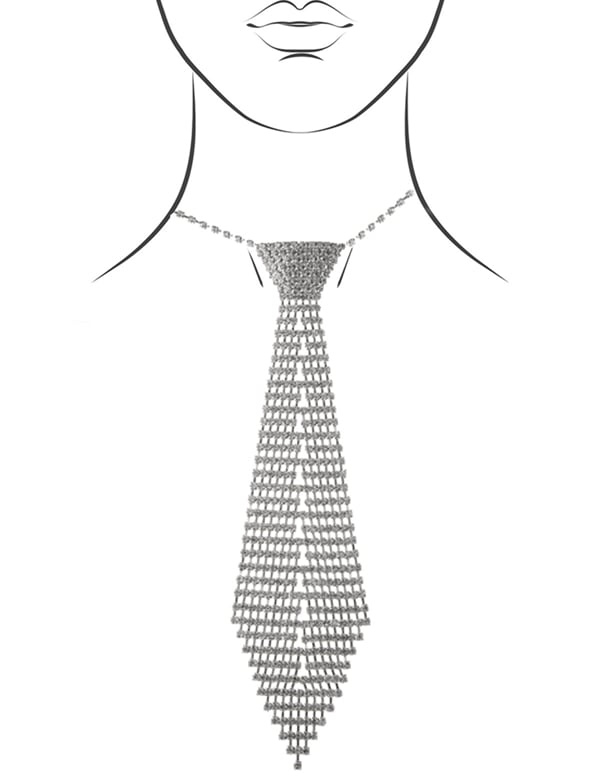 Rhinestone Neck Tie default view Color: SL