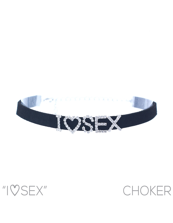 I HEART SEX CHOKER ALT1 view Color: BKS