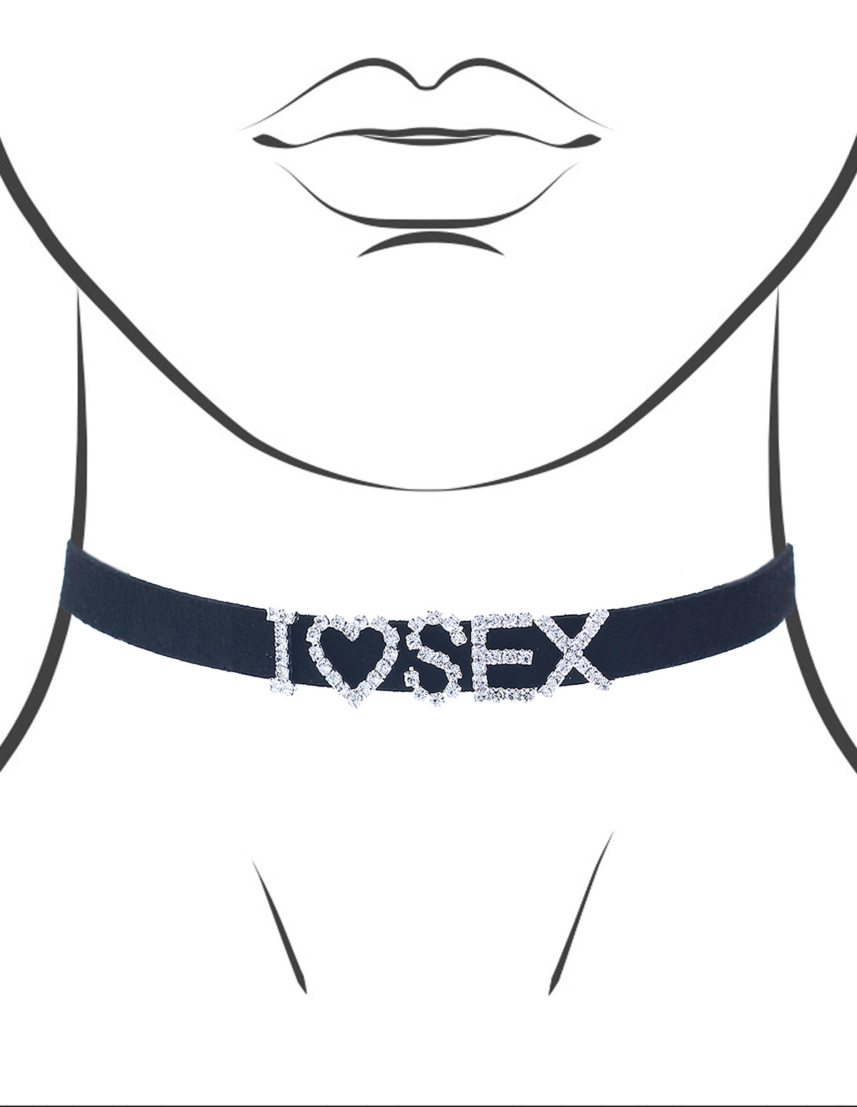 alternate image for I HEART SEX CHOKER