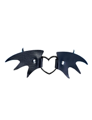 Alternate back view of BAT WING AND HEART HARDWARE CHOKER
